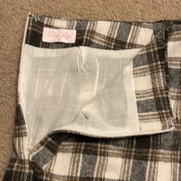 Mini fleece plaid skirt - Picture 2 of 2